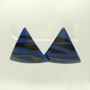 Vintage Tiger Striped Triangle Earrings